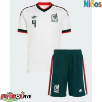 Camiseta México Edson Alvarez #4 Visitante Equipación para niños Mundial 2026 manga corta (+ pantalones cortos)